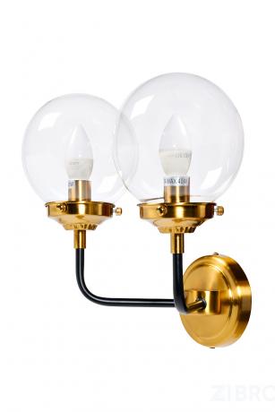 K2KG0521W-2 Бра Simple M латунь, стекло прозр. 32*23*h32 см в Ярославле