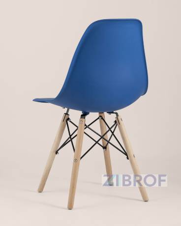 Стул Style DSW синий пластиковый, сталь, натуральный массив бука, 4 шт. в Ярославле