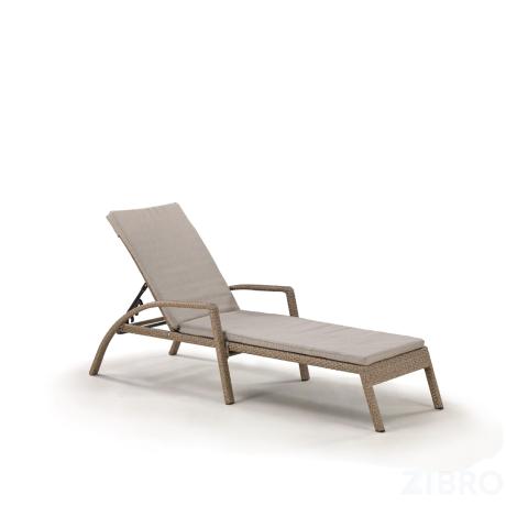 Шезлонг-лежак плетеный A30B2-W56 Light Brown с матрасом в Ярославле