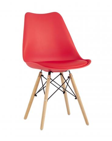 Стул Eames Soft красный обеденный сиденье экокожа ножки из массива бука в Ярославле