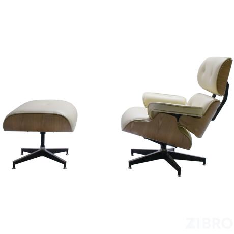 Кресло EAMES LOUNGE CHAIR и оттоманка EAMES LOUNGE CHAIR бежевые в Ярославле