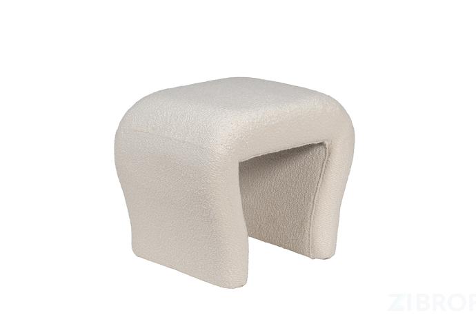 GY-08717 Банкетка букле белый d54*40,5*45,5см в Ярославле
