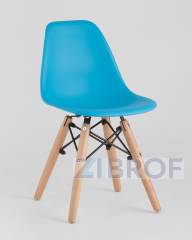 Комплект мебели детский стол белый Eames и 2 голубых стульчика