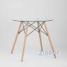 Eames D80 стол стеклянный, 4 стула Eames DSW белые в Ярославле